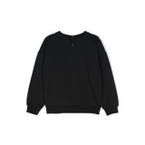 Elisabetta Franchi La Mia Bambina Felpa Nera con Logo Strass per Neonate (retro)