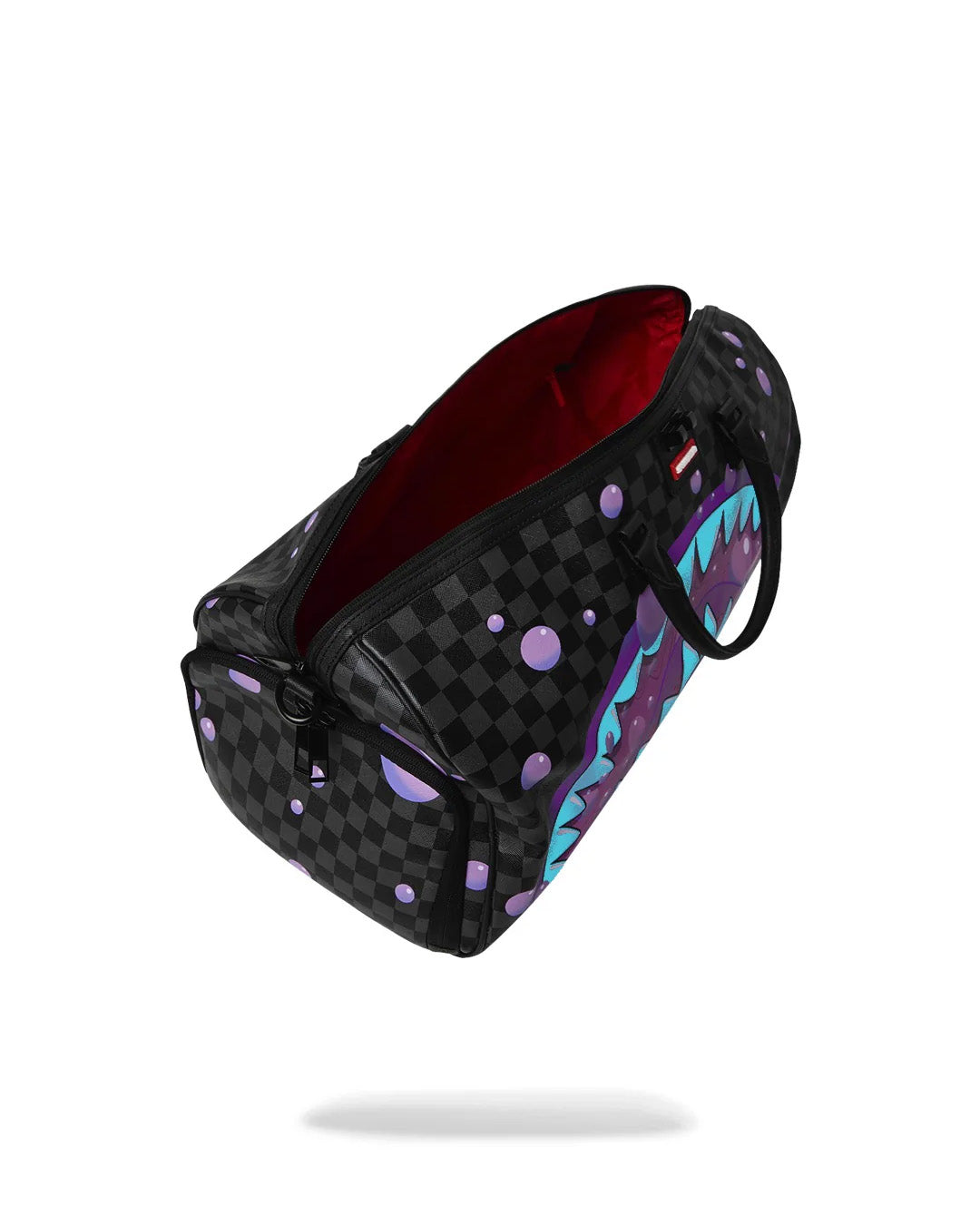 Sprayground Kids Borsone Nero Fantasia Viola con Logo Unisex