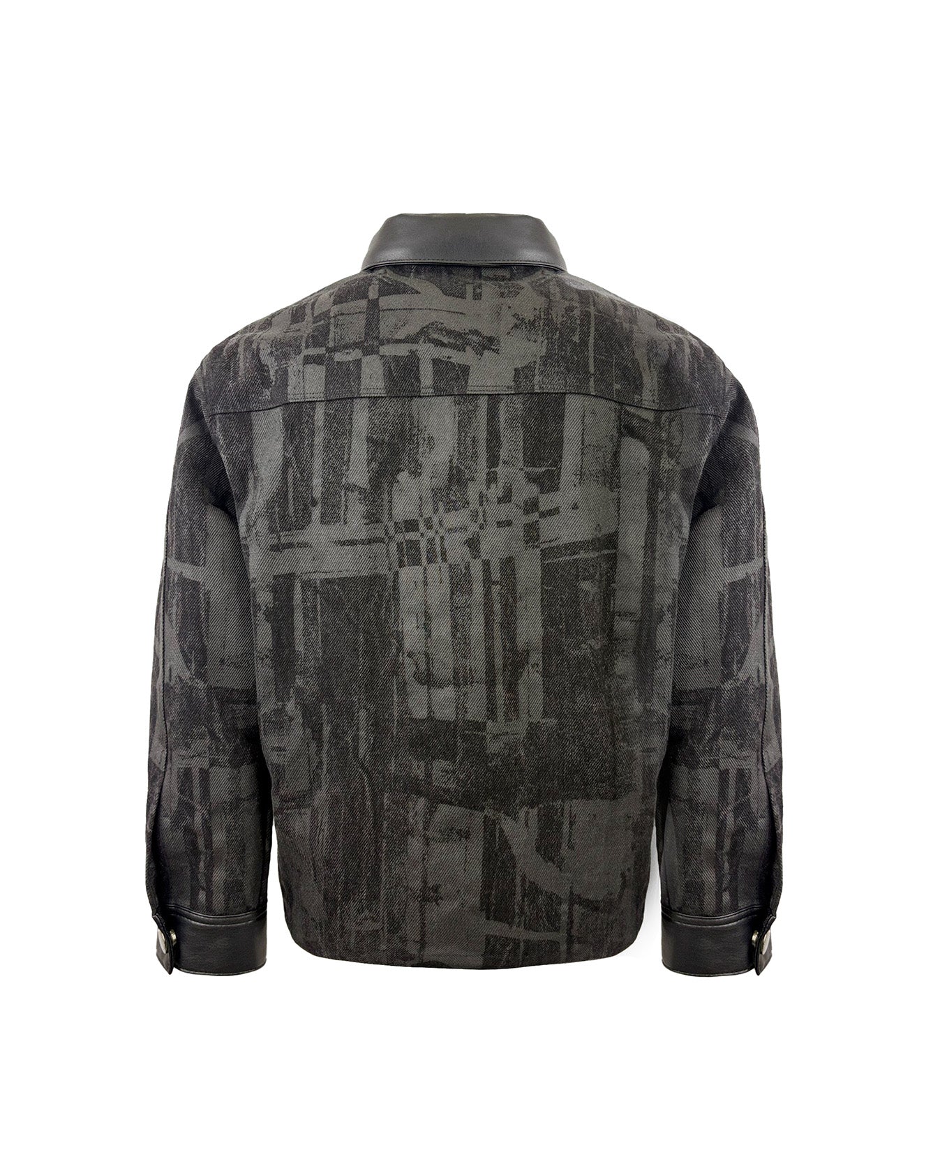 Yes London Kids Giacca Zip in Tessuto Jacquard Nero con Dettagli Patch per Bambini