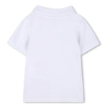Boss Kids Polo Bianco con Logo per Neonati