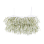Kids Top in Organza Verde Oliva per Bambine