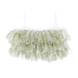 Kids Top in Organza Verde Oliva per Bambine
