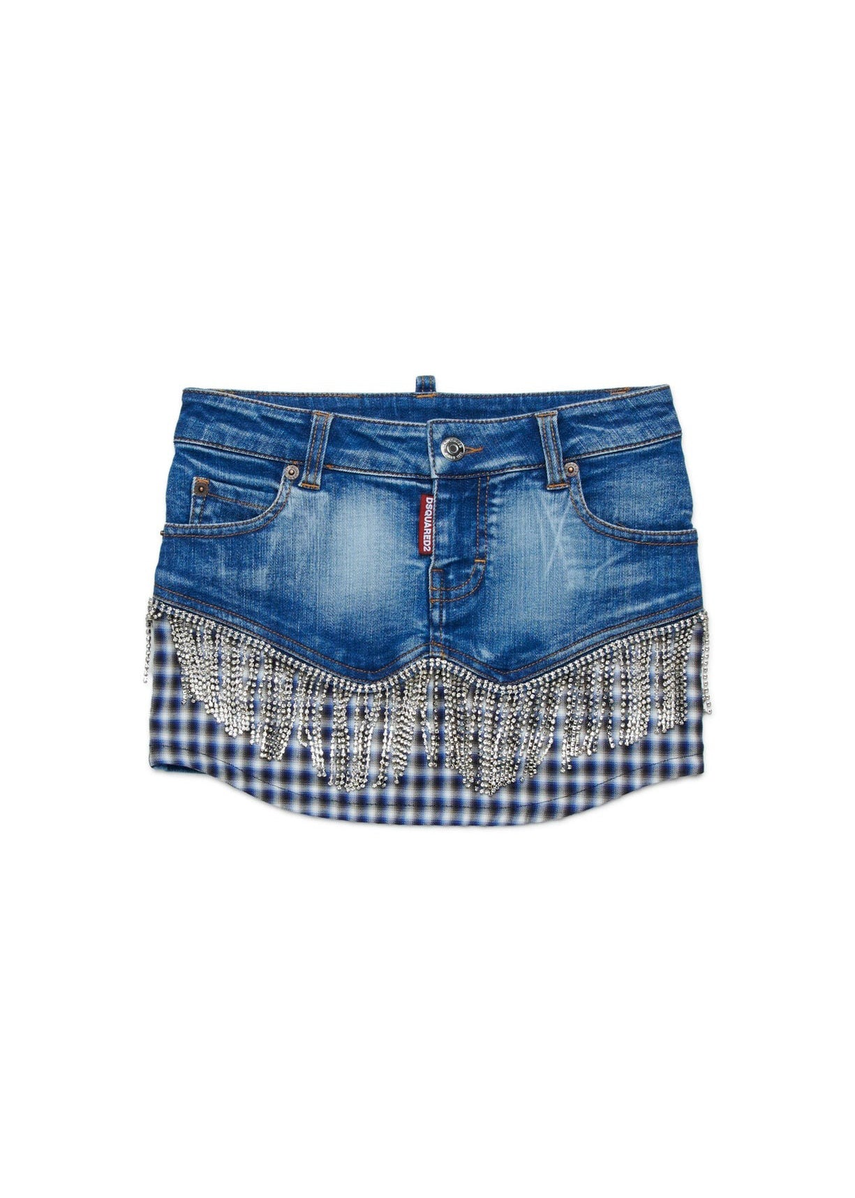 Dsquared2 Kids Gonna Denim Crystal per Bambine (fronte)