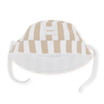 Boss Kids Cappello Reversibile Beige/Bianco per Neonati