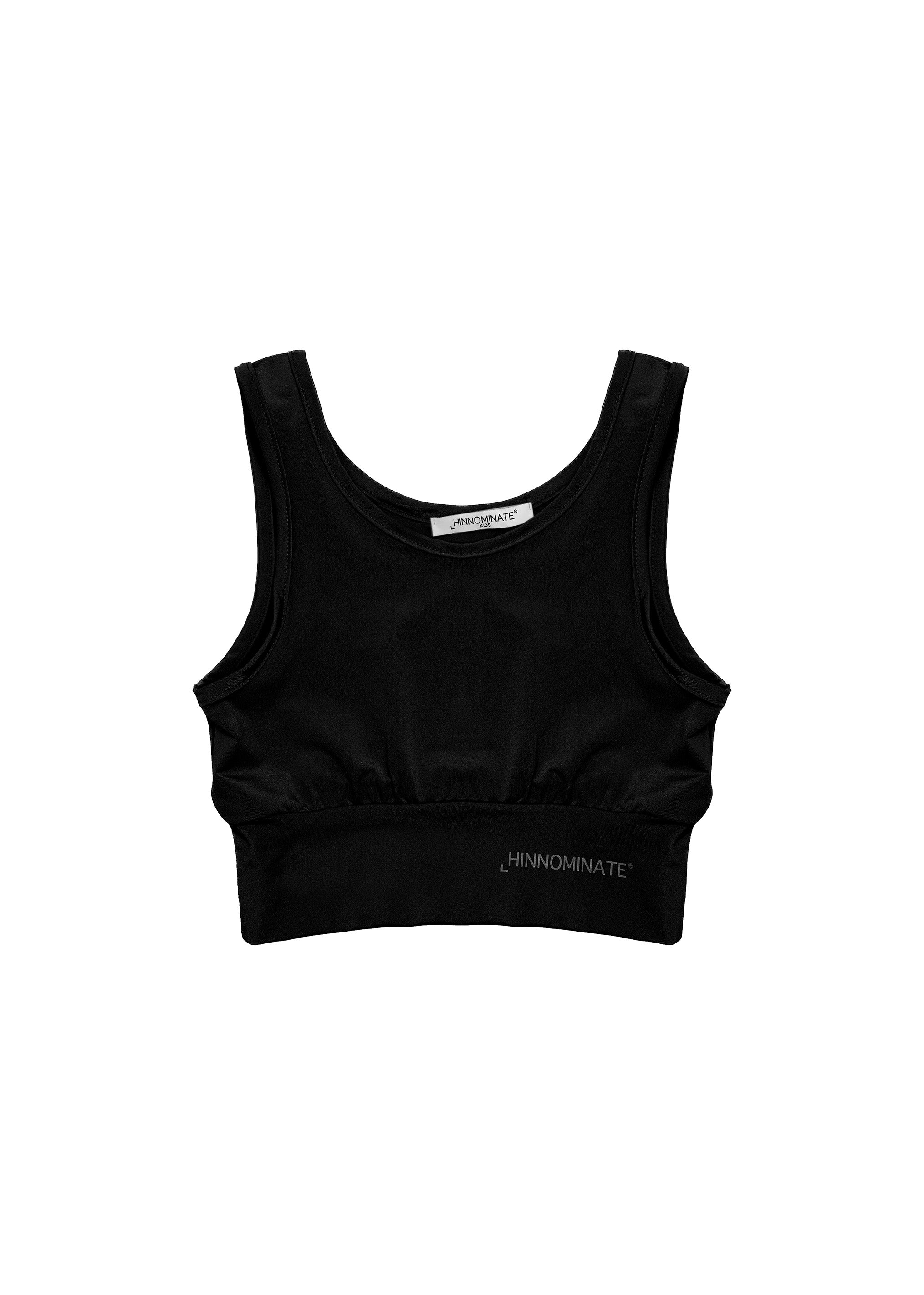 Hinnominate Kids Top Nero con Logo per Bambine