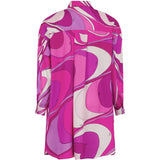 Emilio Pucci Kids Abito Fantasia Viola e Bianco per Bambine