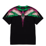 Marcelo Burlon County Of Milan Kids T-Shirt Nera con Grafica Ali per Bambini
