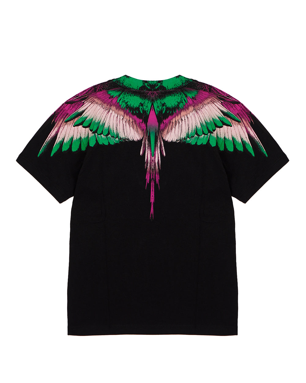 Marcelo Burlon County Of Milan Kids T-Shirt Nera con Grafica Ali per Bambini