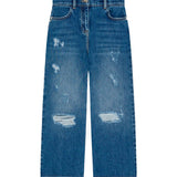 Patrizia Pepe Blue Denim Jeans Wide Leg for Girls