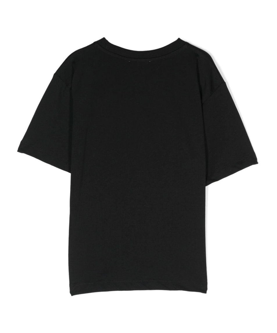 Moschino Kids T-shirt Nera con Stampa per Bambini (retro)