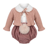 Barcellino Kids Completo 2pz Malva per Neonate