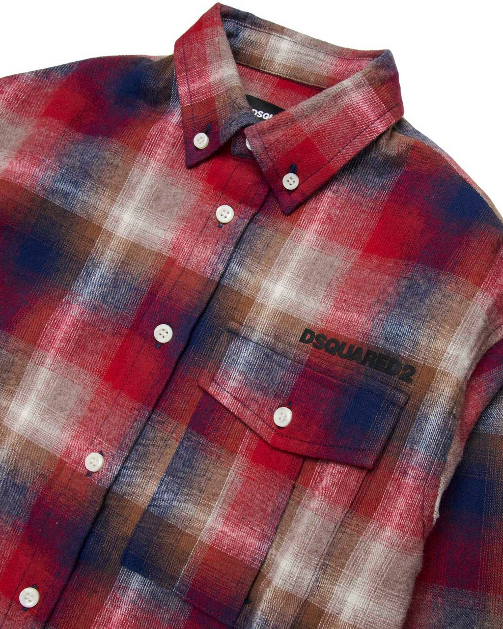 Dsquared2 Kids Camicia a Quadri Rossa per Bambini