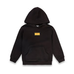 Iceberg Kids Felpa Nera con Cappuccio con Patch logo e Stampa Retro per Bambini