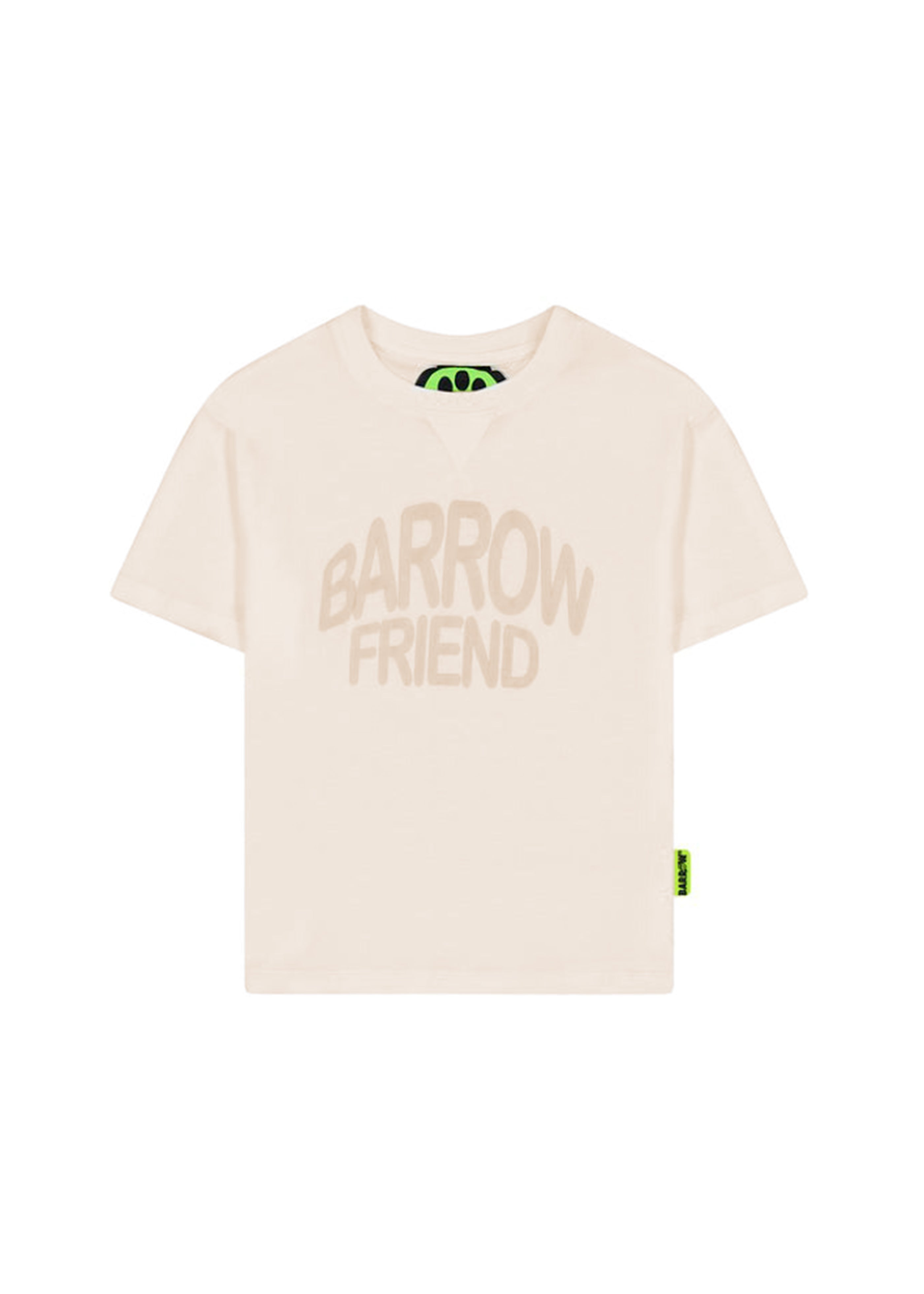 Barrow Kids T-shirt Crema con Stampa BARROW FRIEND per Bambini (fronte)