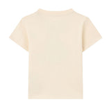Palm Angels Kids T-Shirt Off-White Stampa Spray Teddy per Neonati