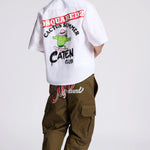 Dsquared2 Kids Camicia Bianca con Logo stampato sul Fronte e Stampa sul Retro per Bambini