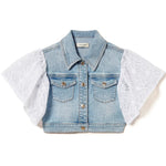 Twinset Kids Giubbino Jeans con Ricamo per Bambine