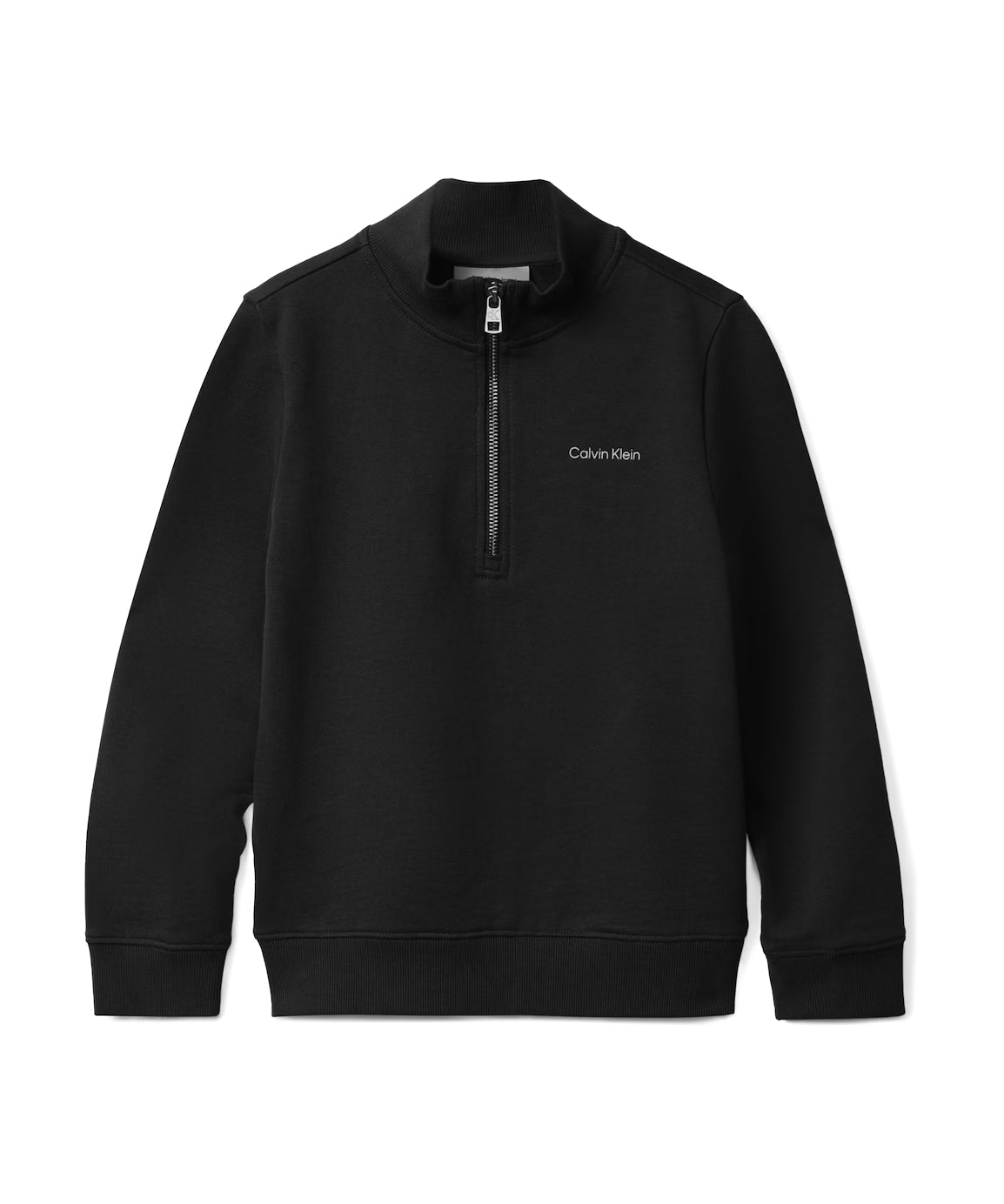 Calvin Klein Kids FElpa Nera con Collo Alto e Zip per Apertura Colletto per Bambini