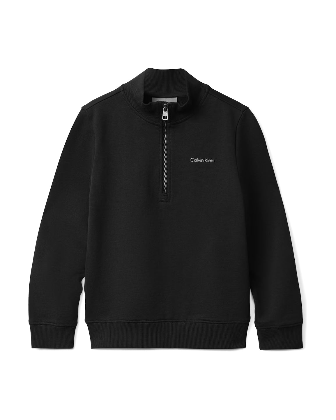 Calvin Klein Kids FElpa Nera con Collo Alto e Zip per Apertura Colletto per Bambini
