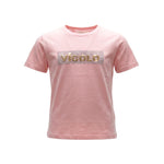 Vicolo Kids T-Shirt Rosa con Logo e Applicazioni per Bambine