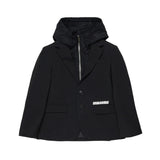 Dsquared2 Giacca da Completo Nera con Cappuccio Integato e Logo Stampato per Bambini