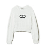 Twinset Kids Magliocino Bianco con Logo per Bambine