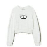 Twinset Kids Magliocino Bianco con Logo per Bambine