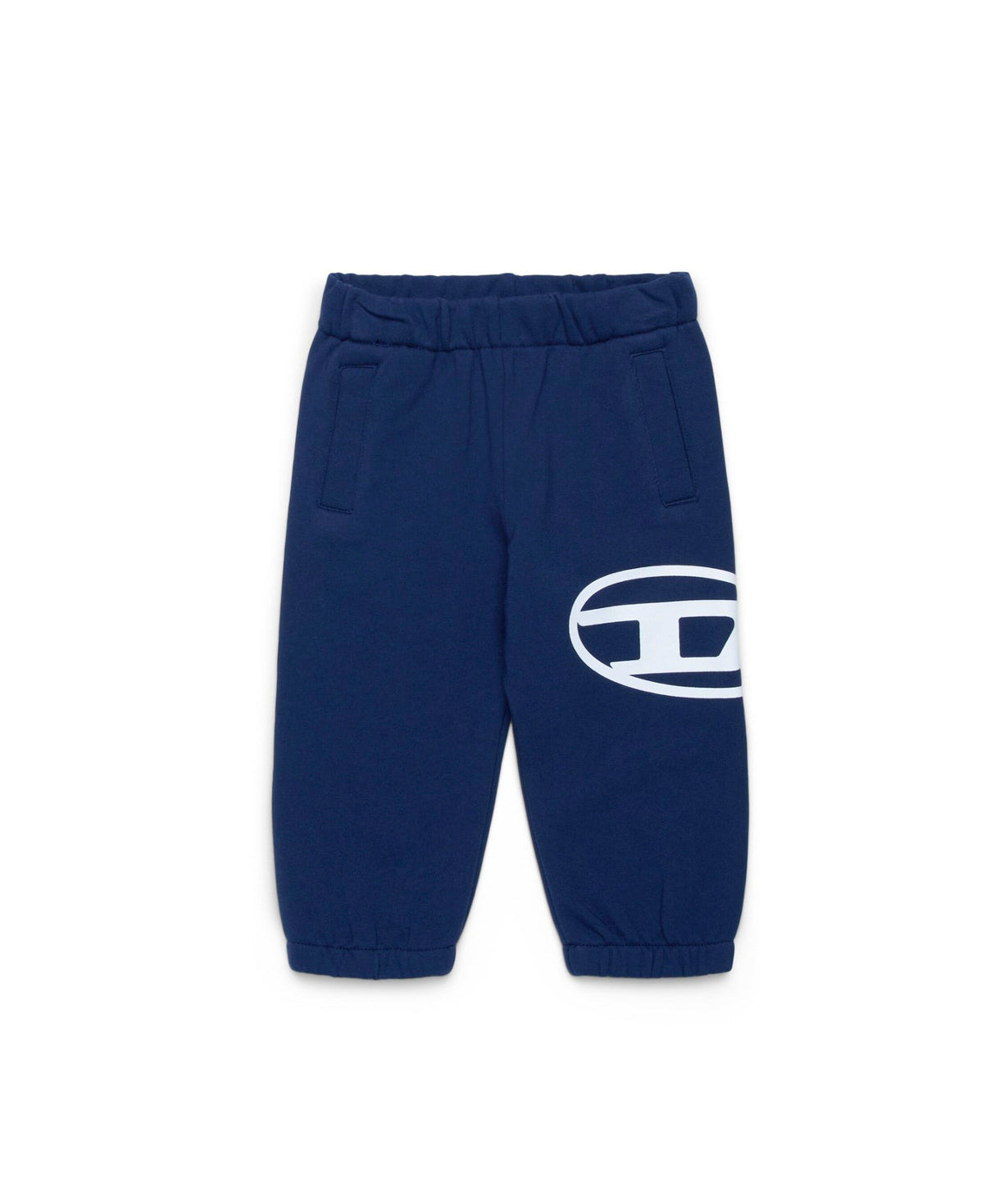 Diesel Kids Pantaloni Jogger Blu con Stampa Logo Oval D per Neonati