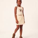Max & co Canotta Crewneck con Stampa Logo per Bambine