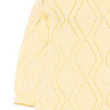 Elisabetta Franchi My Little Girl Lemon Jumpsuit Pointelle for Newborns