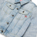 Diesel Kids Giubbino Jeans con Applicazione Strass per Bambine