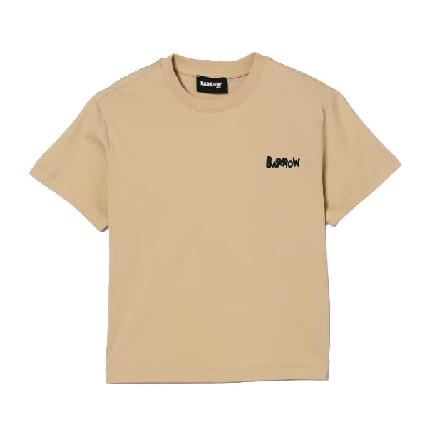 Barrow Kids T-Shirt Sabbia con Logo Unisex