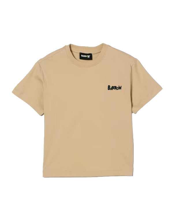 Barrow Kids T-Shirt Sabbia con Logo Unisex