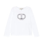 Twinset Kids T-Shirt  Maniche Lunghe con Stampa Logo per Bambine