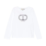 Twinset Kids T-Shirt  Maniche Lunghe con Stampa Logo per Bambine