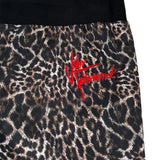 John Richmond Kids Leggings Fantasia Leopardato con Logo Rosso per Bambine