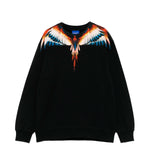Marcelo Burlon County Of Milan Kids Felpa Nera Girocollo per Bambini