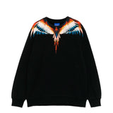 Marcelo Burlon County Of Milan Kids Felpa Nera Girocollo per Bambini