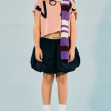 N21 Kids Gonna Nero a Palloncino con Tasche e Logo Ricamato per Bambine