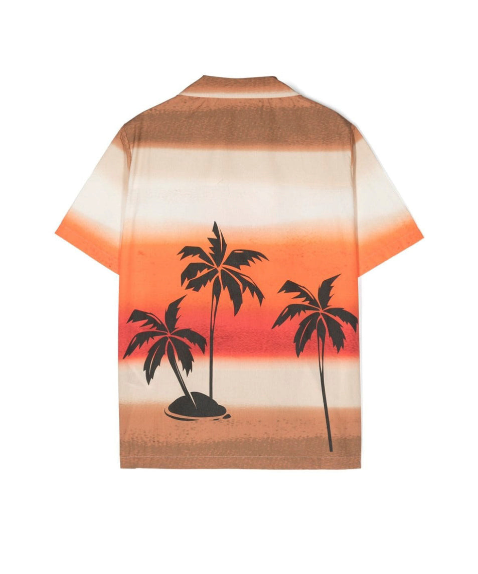 Barrow Kids Camicia Sabbia con Stampa Sunset per Bambini (retro)