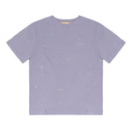 Elisabetta Franchi La Mia Bambina T-shirt Lilla con Strass e Logo per Bambine