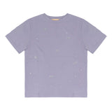 Elisabetta Franchi La Mia Bambina T-shirt Lilla con Strass e Logo per Bambine