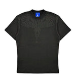 Marcelo Burlon County of Milan Kids T-Shirt Nera Design Strass per Bambine