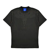 Marcelo Burlon County of Milan Kids T-Shirt Nera Design Strass per Bambine