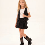 Jammers Kids Stivale Nero Nabuk con Ricami per Bambine