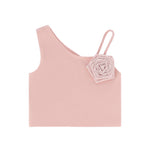 Angel's Face Kids Top Rosa con Applicazione Rosa per Bambine