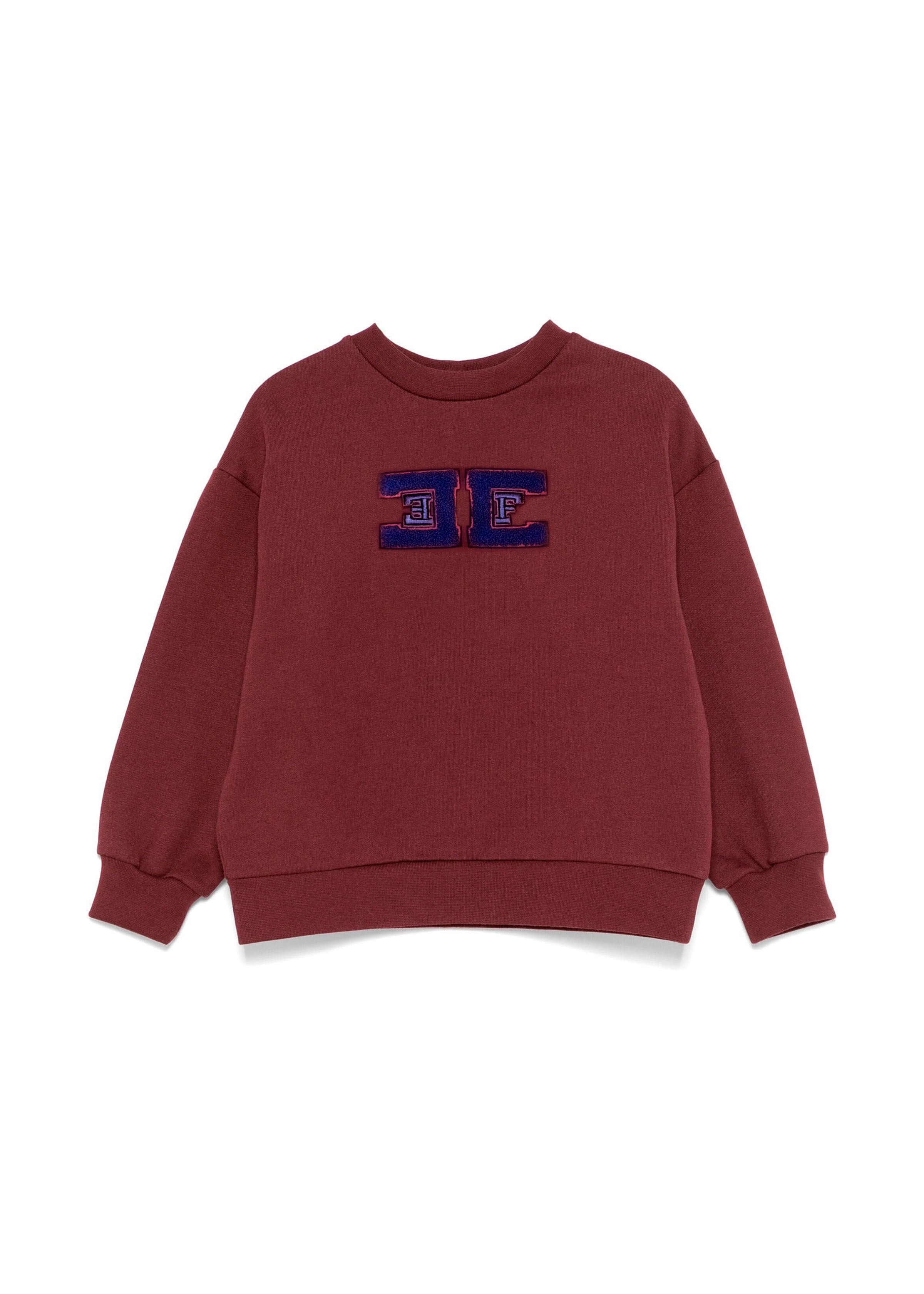 Elisabetta Franchi La Mia Bambina Felpa Bordeaux con Logo per Bambine