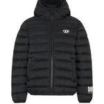 Diesel Kids Giubbino Nero con Logo Bianco Unisex