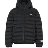 Diesel Kids Giubbino Nero con Logo Bianco Unisex