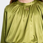 Twinset Kids Blouse Verde con Logo per Bambine